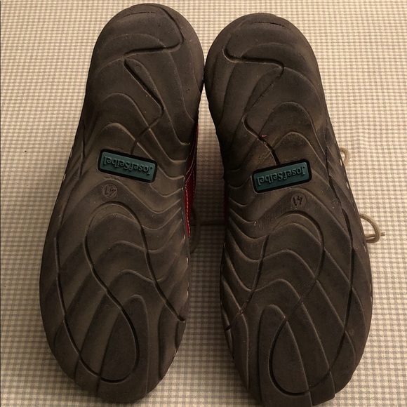 Josef Seibel Red Leather Ankle Boots Size 41 Laney Model Spirit of Nature #903 - Picture 5 of 13